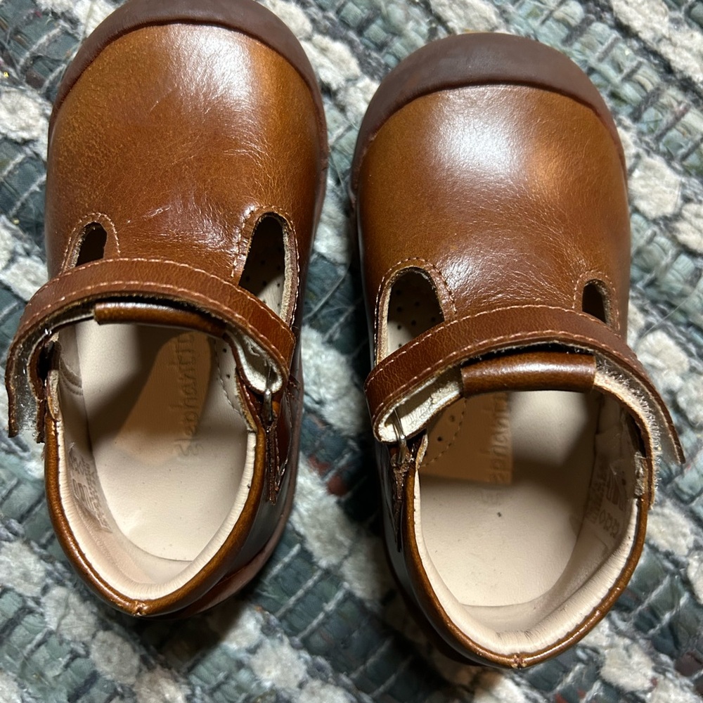 Brown Leather Kids Shoes